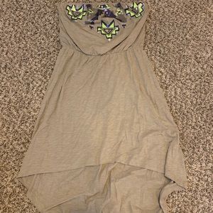 Aztec sequin high low dress